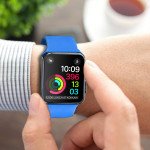 Wholesale Pro Soft Silicone Sport Strap Wristband Replacement for Apple Watch Series 8/7/6/5/4/3/2/1/SE - 41MM/40MM/38MM (Blue)